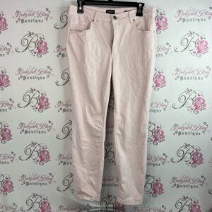 Jones New York jeans Lexington skinny crop Light Pink Straight Leg Jeans